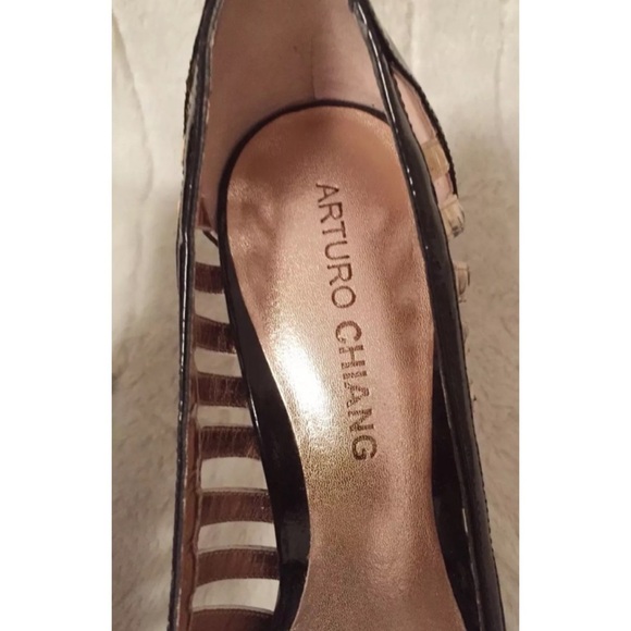 Arturo Chiang Leather Sole High Heel Pumps Size 8M - Picture 8 of 8